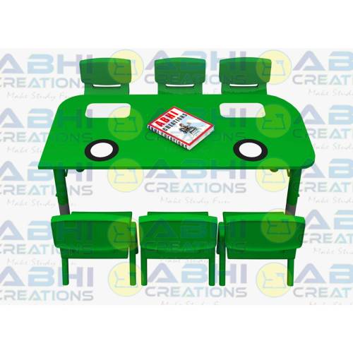 Adjustable Height Table Inches with Round Pipe Frame Powder Coated Finish 25mm Pre Laminated Board PVC Edge Bus Table (TS-601) Manufacturers, Suppliers in Bhiwani