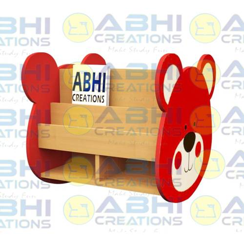 Bear Book Case Stylish Library Rack Storage for Students Organize Your Library in Fun and Functional Ways Red Color (LIB-1706) Manufacturers, Suppliers in Sultanpur