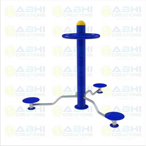 Blue and Yellow Merry-Go-Round – Durable Metal Rotating Platform for Outdoor Playground Fun (AC-5752) Manufacturers in Delhi