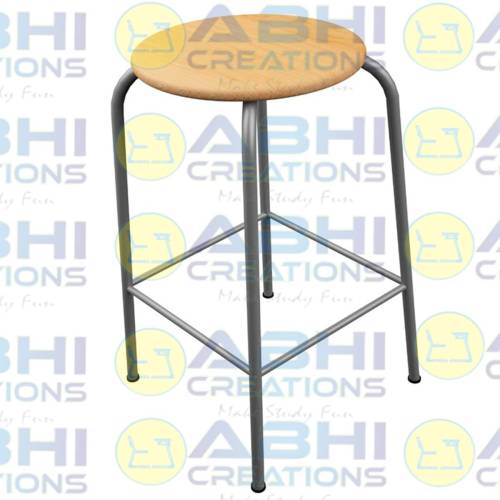 Chair Stool Wooden Seat Chair with Powder Coated Frame (ABHI-1809) Manufacturers, Suppliers in Nizamabad