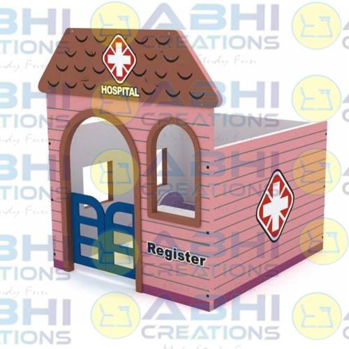 Childrens Furniture Toys Hospital Type Doll House Kids 18mm Prelam Board with PVC Edge Cardboard Playhouse for Sale Hospital Doll House Playground Equipment (DHS-2001) Manufacturers in Delhi