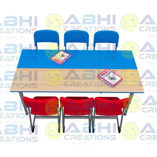 Childrens Study Table – 72x36x30 Inches with Pre-Laminated Top for Nursery Use (ABHI-1602) Manufacturers, Suppliers in Noida