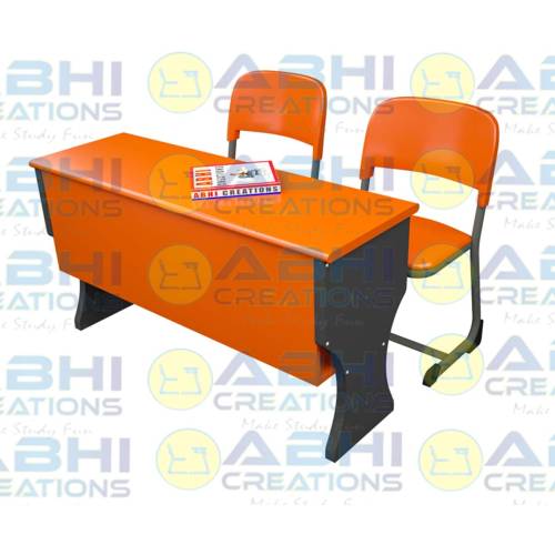 Classroom Desk Set – Durable 18mm Ply with PVC Edge Riveted Plastic Chair (ABHI-406) Manufacturers in Delhi