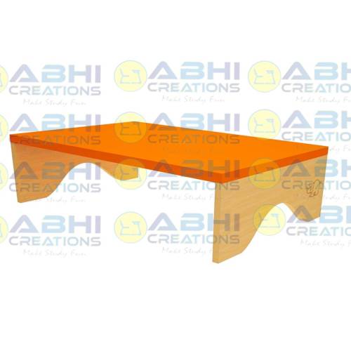 Curved Childrens Table 18mm Prelam Board with PVC Edge Orange and Brown (AS-1511) Manufacturers, Suppliers in Bhiwani