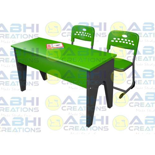 Desk and Chair Set for Classroom – Durable 18mm Ply Frame with PVC Edge Injection Moulded Chair and Powder Coated Frame (ABHI-405) Manufacturers in Delhi