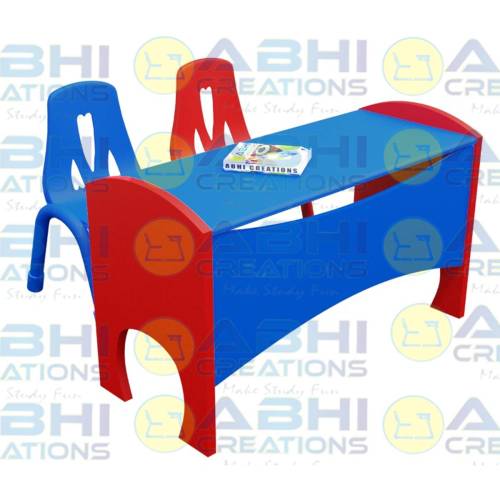 Double Desk Double Bench And Kids School Furniture Chair Set With Injection Mould Plastic Shell (DD-1304) Manufacturers in Delhi