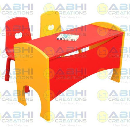 Double Desk Double Benches And Kids School Furniture Chair Set With Injection Mould Plastic Shell (DD-1303) Manufacturers in Delhi