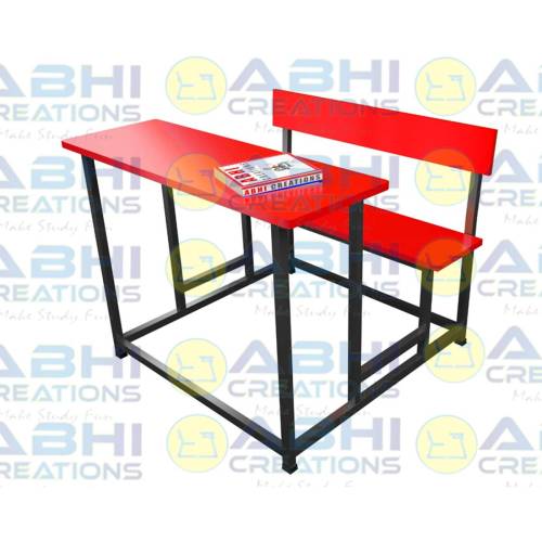 Dual Desk Durable Seat Set With Teak Polish Finish And 18mm Laminated Board (ABHI-204) Manufacturers, Suppliers in Odisha