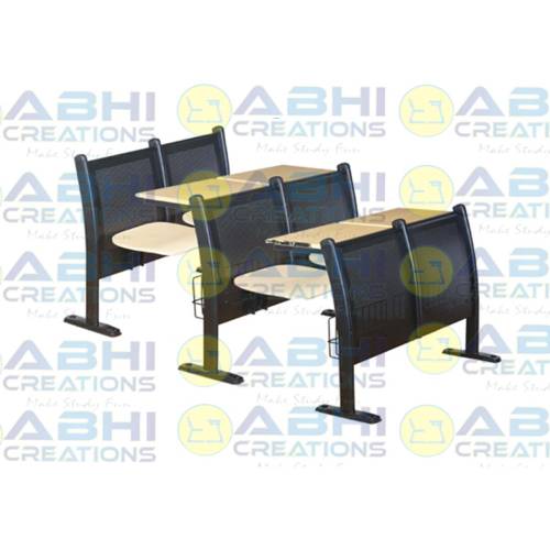 Durable College Chair with Writing Pad School Furniture College Desk and Chair Institutional Auditorium ABHI (AUDI-503) Manufacturers, Suppliers in Prayagraj