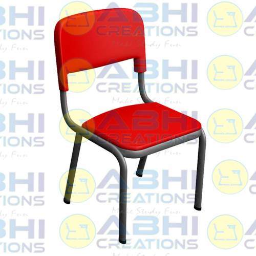 Injection Moulded Plastic Chair With Powder Coated Oval CRCA Tube Frame, Bottle & Bag Holder – For School, Classroom, College, Student, Institutional (ABHI-1807) Manufacturers, Suppliers in Thane