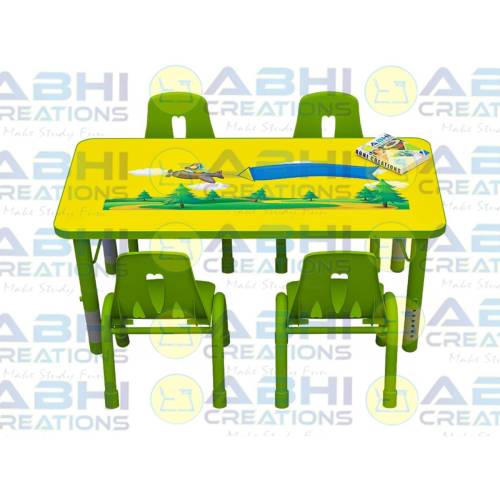 Kids Study Table and Chair Set – Adjustable Height, Powder-Coated Frame (HF-1203) Manufacturers, Suppliers in Bhiwani