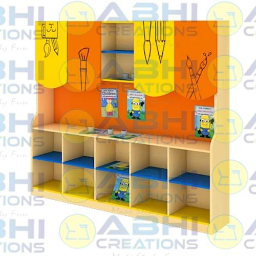 Modern Trolley Kids Bookcase with Baby Storage Racks for Books and Toys (ABHI-902) Manufacturers, Suppliers in Bihar