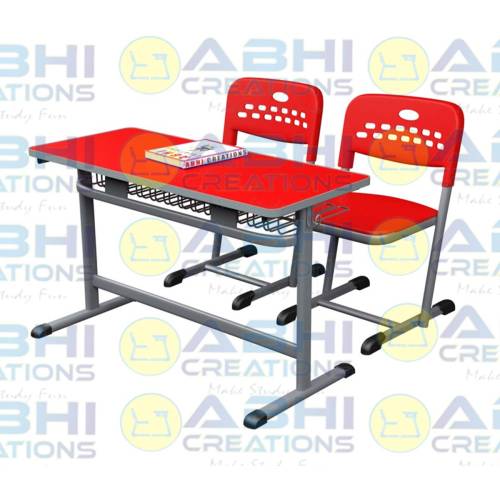 Perfect for Schools And Colleges Classroom Desk Chair Set With Wire Mesh Book Storage And Hooks ABHI-118 B Manufacturers, Suppliers in Thane