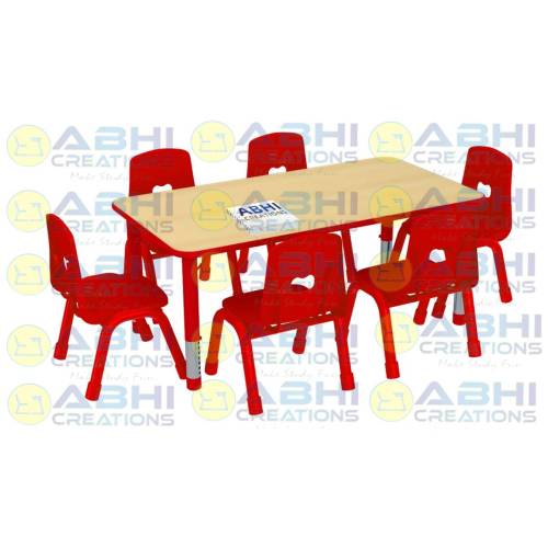 Rectangle Table for Kids – Practical Design for Playrooms and Studies (FL-401) Manufacturers, Suppliers in Bhiwani