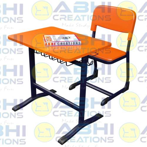 School Desk Single Desk Classroom Desk Classroom Single Desk Student Desk And Chair Set – CRCA Pipe With Prelam Board (ABHI-307) Manufacturers, Suppliers in Andhra Pradesh