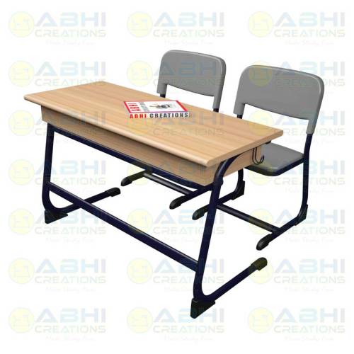 School and College Desk Set – Sturdy MDF Tabletop, Blow-Mould Plastic Chair, CRCA Pipe Frame (ABHI-111) Manufacturers, Suppliers in Puri