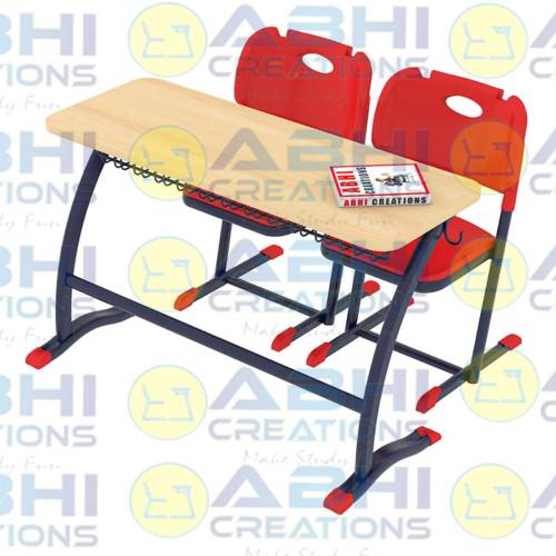 Schools And Colleges Classroom Desk Chair Set With Air Cushion Seat And Book Storage (ABHI-119) Manufacturers, Suppliers in Thane