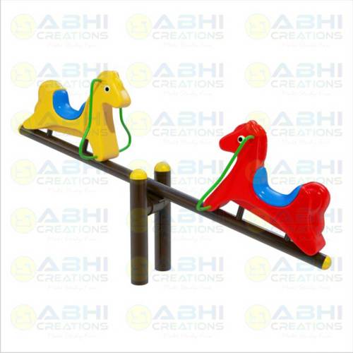 Seesaw – Red and Yellow Horse-Shaped Seats, Sturdy Metal and Plastic Base for Outdoor Fun (AC-4442) Manufacturers in Delhi