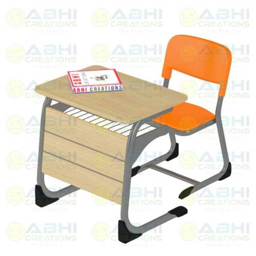 Single Desk Single Bench Classroom Desk Classroom Single Desk Student Desk And Chair Set With Book Storage PP Seat (ABHI-314) Manufacturers, Suppliers in Andhra Pradesh