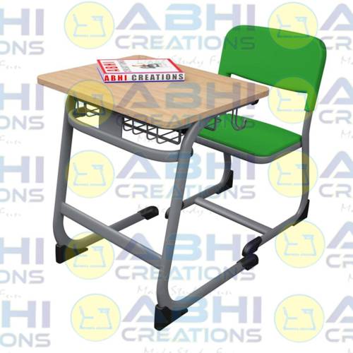 Single Desk Single Bench Classroom Desk Classroom Single Desk Student Desk And Chair Set With Injection Molded Plastic Seat (ABHI-303) Manufacturers, Suppliers in Andhra Pradesh