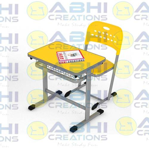 Single Desk Single Bench Classroom Desk Classroom Single Desk Student Desk And Chair Set With Injection Molded Plastic Seat (ABHI-308) Manufacturers, Suppliers in Andhra Pradesh