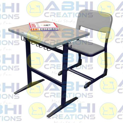 Single Desk Single Bench Classroom Desk Classroom Single Desk Student Desk And Chair Set With Injection Molded Plastic Seat (ABHI-310) Manufacturers, Suppliers in Andhra Pradesh