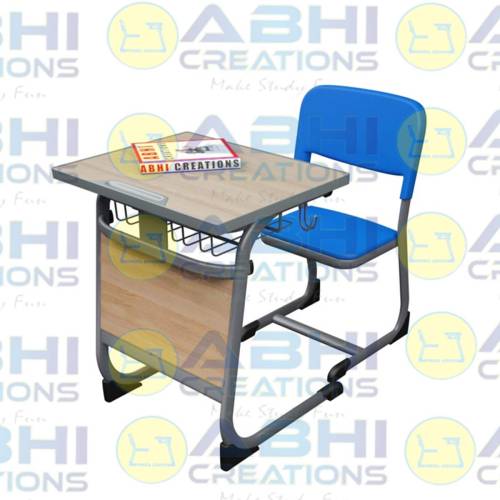 Single Desk Single Bench Classroom Desk Classroom Single Desk Student Desk And Chair Set With Injection Molded Plastic Seat (ABHI-311) Manufacturers, Suppliers in Andhra Pradesh