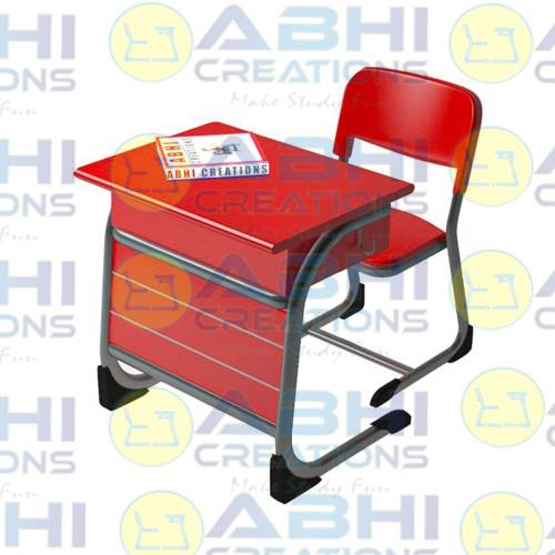 Single Desk Single Bench Classroom Desk Classroom Single Desk Student Desk And Chair Set With Injection Molded Plastic Seat (ABHI-313) Manufacturers, Suppliers in Andhra Pradesh