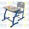 Single Desk Single Bench Classroom Desk Classroom Single Desk Student Desk And Chair Set With Two Layer Blown PP Seat Bottle Holder (ABHI-315) Manufacturers, Suppliers in Andhra Pradesh