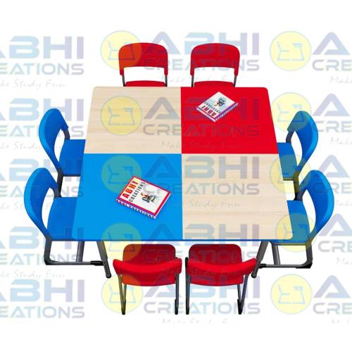 Spacious Kids Table – 48x48x30 Inches with Sturdy Pipe Frame and Child-Safe PVC Edges (ABHI-1601) Manufacturers, Suppliers in Noida