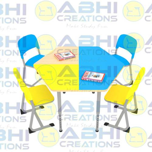 Study Table for Libraries – Robust Prelam Board Surface and Round Pipe Frame (ABHI-601) Manufacturers, Suppliers in Prayagraj