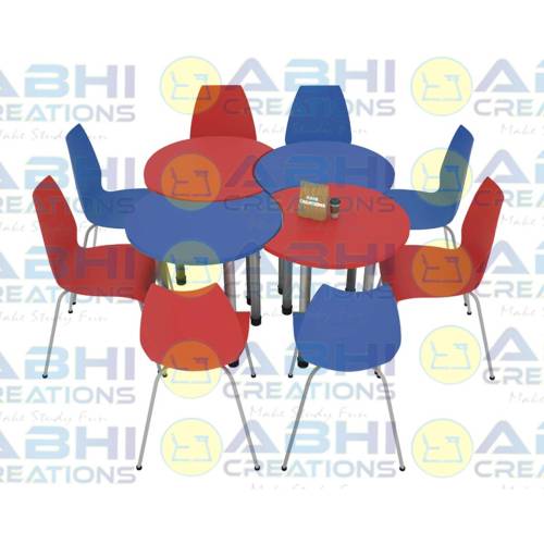 Stylish Canteen Table and Chair Set – Powder-Coated Frame Board Top (ABHI-1404) Manufacturers, Suppliers in Rajasthan