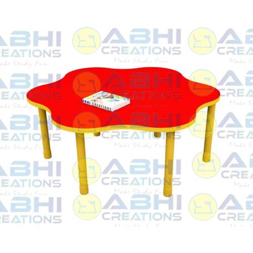 Table with Top Round Pipe Frame with Fixed Legs Powdercoated Finish 18mm Prelam Board PVC Edge Kids Trapezium Table (JB-1105) Manufacturers, Suppliers in Bhiwani