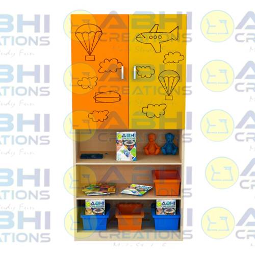 Upper Arts Door and Down Opened Library Racks 18mm Prelam Board and PVC Edge Includes All Hardware and Accessories (Storage-1438) Manufacturers, Suppliers in Bihar