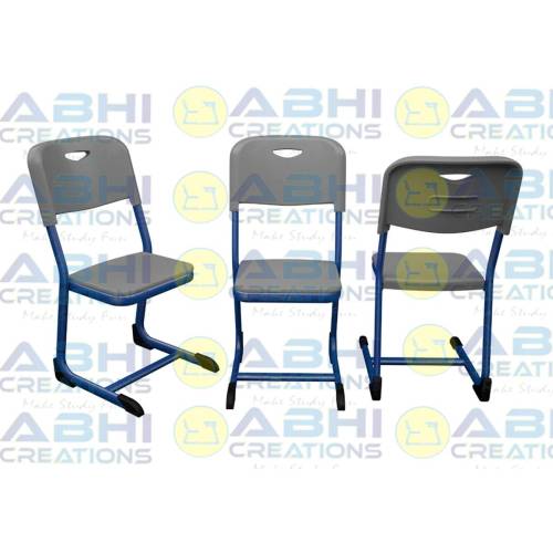 Welded Frame Chair With Blown PP Seat, Bottle Holder And Air Cushion – Suitable For School, Classroom, Student, College, And Institutional Settings (ABHI-1805) Manufacturers, Suppliers in Thane