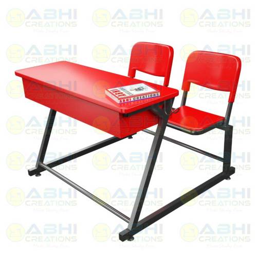 Wooden Dual Desk Bench –  2-Seater for School and College Use (ABHI-204) Manufacturers, Suppliers in Assam