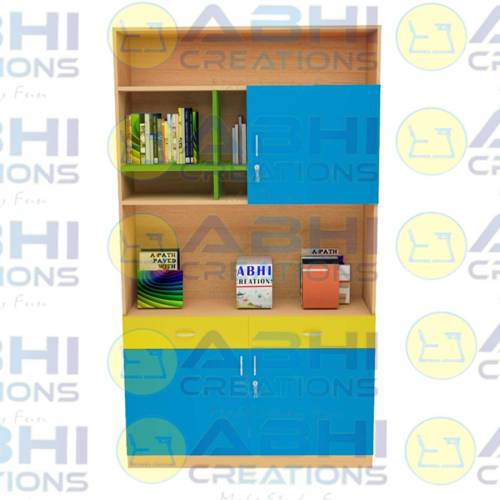 Wooden Library Rack & Almirah - Stylish Organizer for School And College (ABHI-1503) Manufacturers, Suppliers in Thane